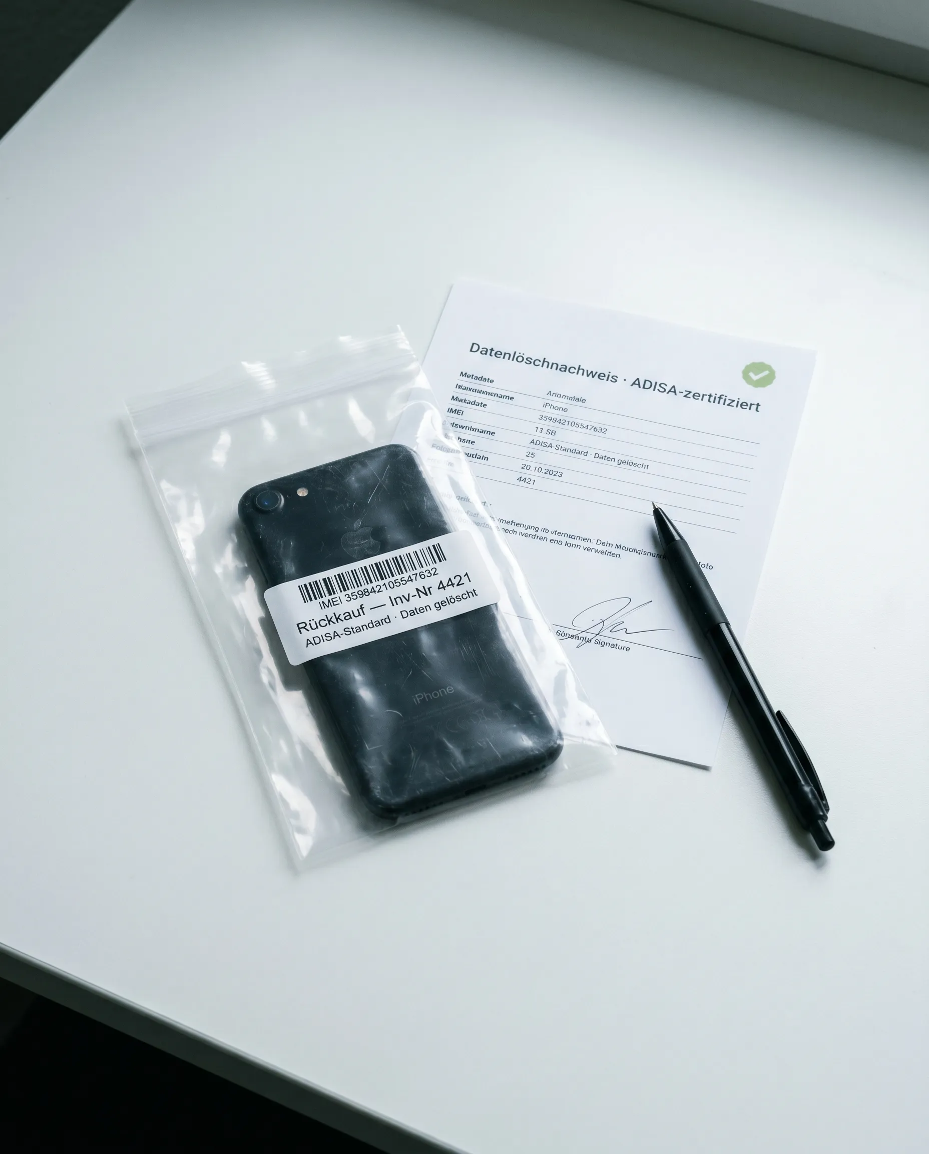 Rückkauf — zertifizierte Datenlöschung und Restwert als Gutschrift